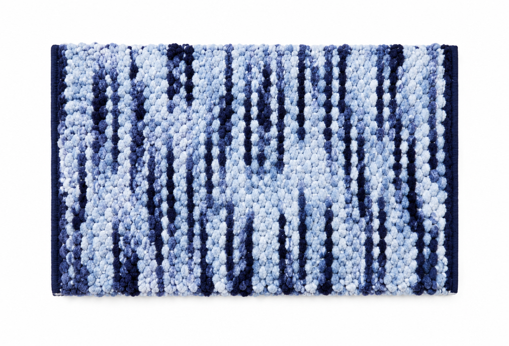 Blue Bobble Bath Mat