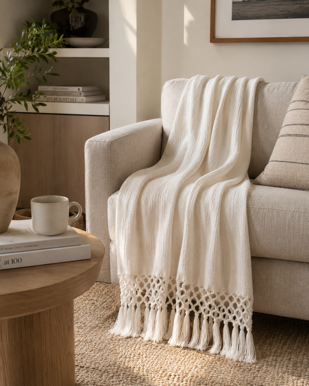 Macrame Soft Decorative Throw