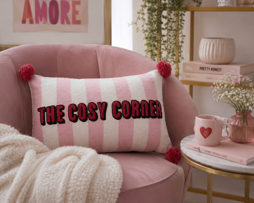 The Cosy Corner Embroidered Cushion