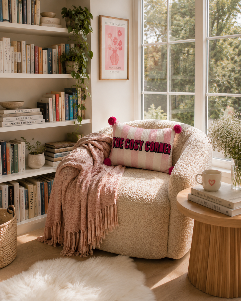 The Cosy Corner Embroidered Cushion