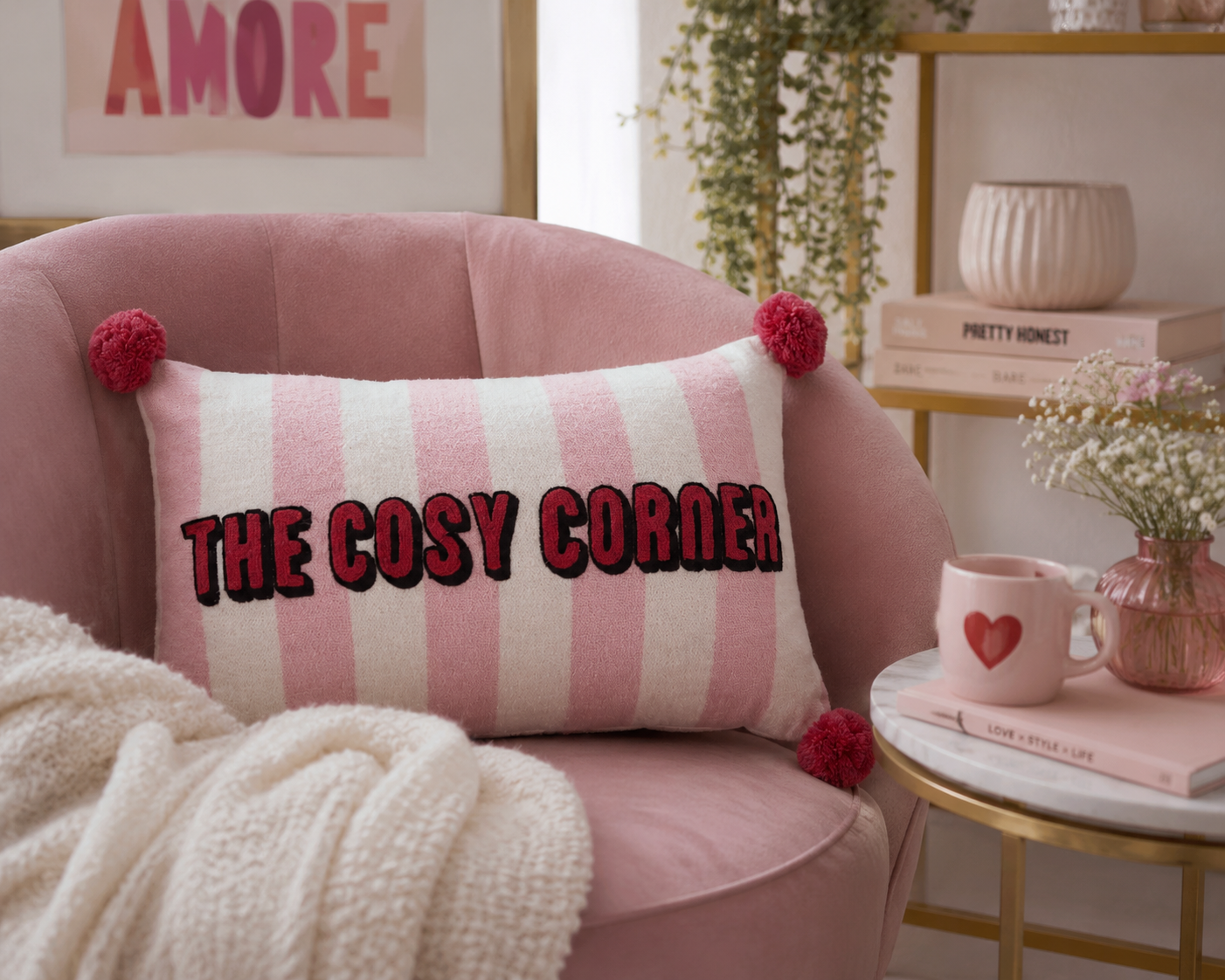 The Cosy Corner Embroidered Cushion