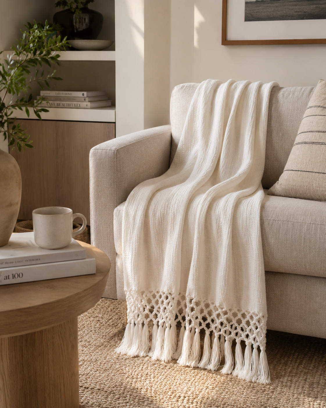 Macrame Soft Decorative Throw